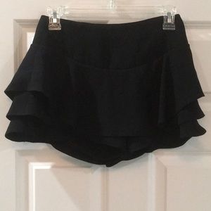 Black zara ruffle skort